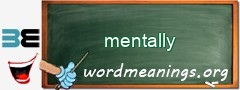 WordMeaning blackboard for mentally